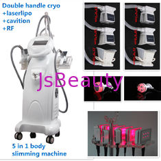 China double handle cryolipolysis +laserlipo+cavitation+RF body slimming Machine supplier
